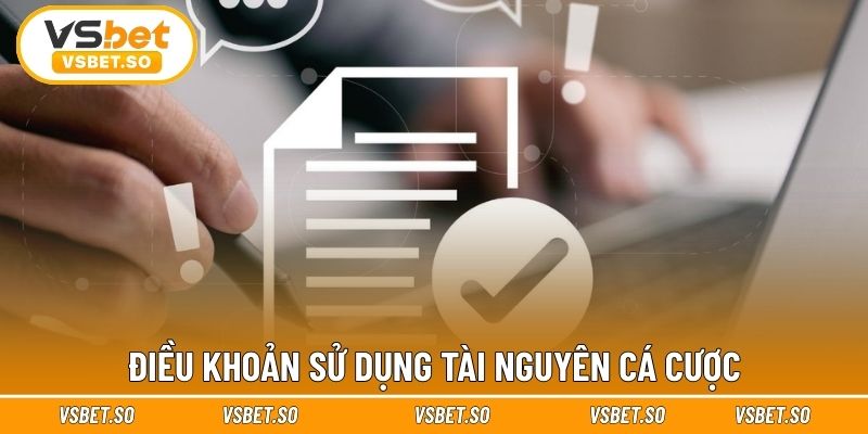 Điều khoản sử dụng tài nguyên cá cược